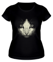 Женская футболка Лицо кошки фото