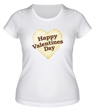 Женская футболка  Happy Valentine Day
