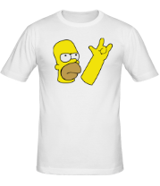 Мужская футболка Гомер Хард Рок фото