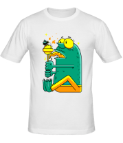 Мужская футболка Лягушка с чупа-чупсом фото