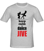 Мужская футболка Keep calm & dance JIVE