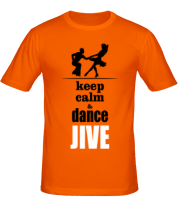 Мужская футболка Keep calm & dance JIVE фото