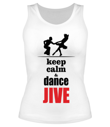 Женская майка борцовка Keep calm & dance JIVE