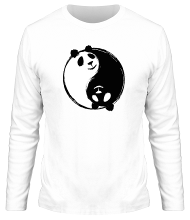 Мужская футболка длинный рукав Панда тайчи