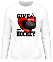 Мужская футболка длинный рукав Give hockey фото