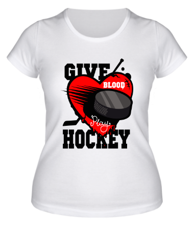 Женская футболка Give hockey