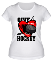 Женская футболка Give hockey фото