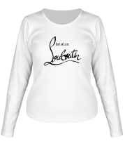Женская футболка длинный рукав Christian Louboutin logo
