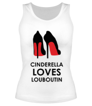 Женская майка борцовка Cinderella Loves Louboutin фото