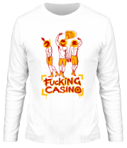Мужская футболка длинный рукав Fuсking casino