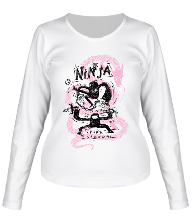 Женская футболка длинный рукав Ninja sports