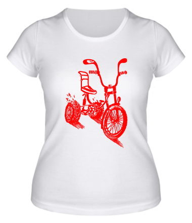 Женская футболка Трехколёсный велосипед