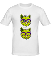 Мужская футболка Зелёный кот фото