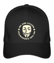 Бейсболка Маска Анонимуса - We Are Legion (свет) фото