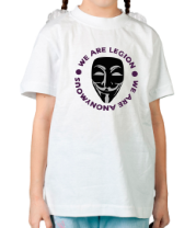 Детская футболка Маска Анонимуса - We Are Legion