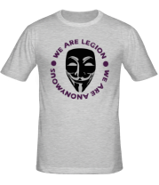 Мужская футболка Маска Анонимуса - We Are Legion фото