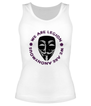 Женская майка борцовка Маска Анонимуса - We Are Legion фото