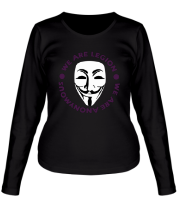 Женская футболка длинный рукав Маска Анонимуса - We Are Legion фото