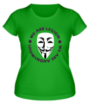 Женская футболка Маска Анонимуса - We Are Legion фото