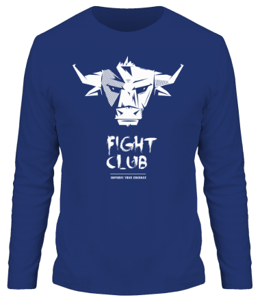 Мужская футболка длинный рукав Fight club bull