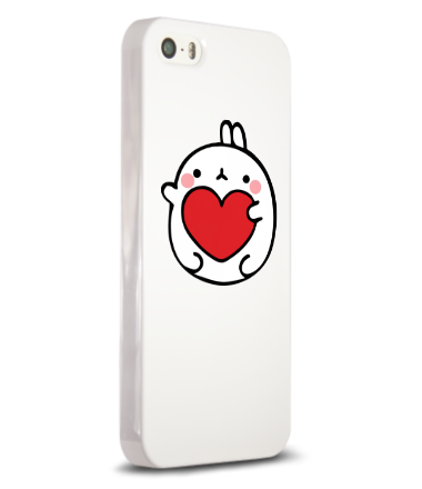 Чехол для iPhone Кролик Моланг (сердце)