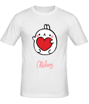 Мужская футболка Кролик Моланг (сердце) фото