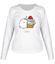 Женская футболка длинный рукав Кролик Моланг (кекс) фото