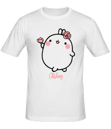 Мужская футболка Кролик Моланг (цветы)