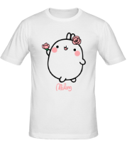 Мужская футболка Кролик Моланг (цветы) фото