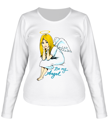 Женская футболка длинный рукав  Мой ангел