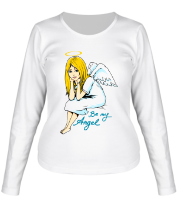 Женская футболка длинный рукав  Мой ангел фото