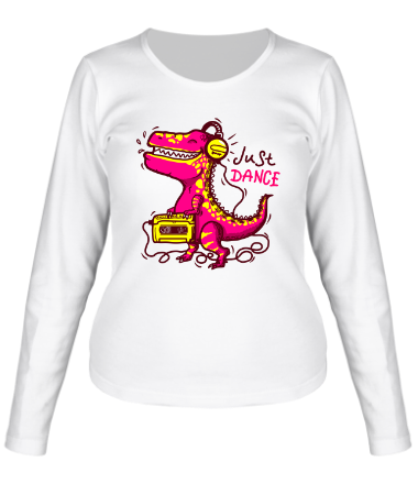 Женская футболка длинный рукав Just Dance Dino
