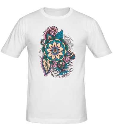 Мужская футболка Цветок и колибри