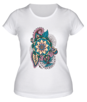 Женская футболка Цветок и колибри фото