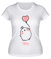 Женская футболка Кролик Моланг (воздушный шар) фото