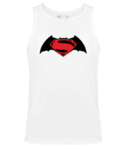 Мужская майка Batman vs superman (logo) фото