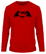 Мужская футболка длинный рукав Batman vs superman (logo) фото