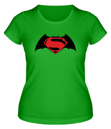 Женская футболка Batman vs superman (logo)