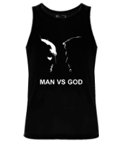 Мужская майка Man vs God фото