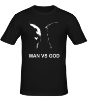 Мужская футболка Man vs God фото