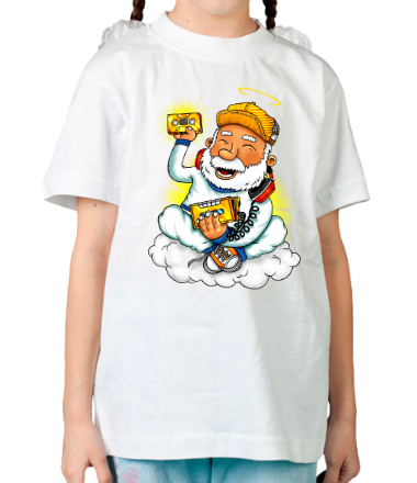 Детская футболка Святой в наушниках