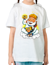 Детская футболка Святой в наушниках фото