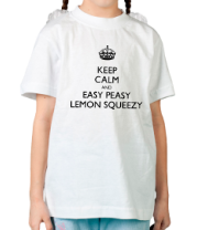 Детская футболка Keep calm and lemon squeezy! фото