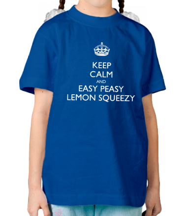Детская футболка Keep calm and lemon squeezy!