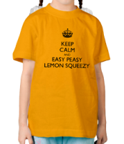 Детская футболка Keep calm and lemon squeezy! фото