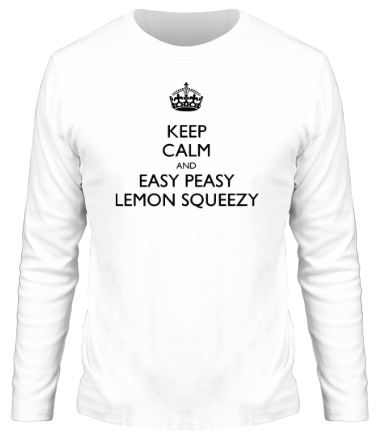 Мужская футболка длинный рукав Keep calm and lemon squeezy!