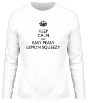 Мужская футболка длинный рукав Keep calm and lemon squeezy! фото