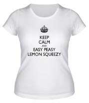 Женская футболка Keep calm and lemon squeezy! фото