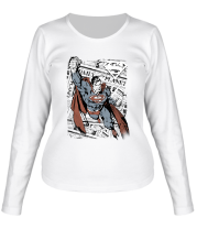Женская футболка длинный рукав Superman Tabloids фото