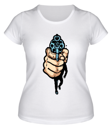 Женская футболка Пистолет